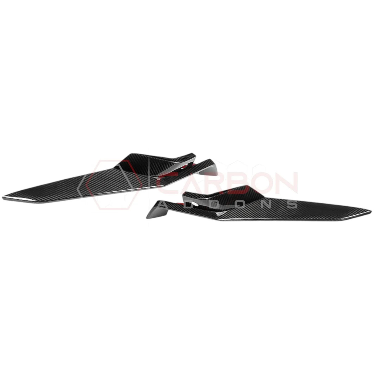 C8 Corvette Z06 Real Carbon Fiber Front Bumper Grille Trims | Cover or Direct Replacement (2023+)