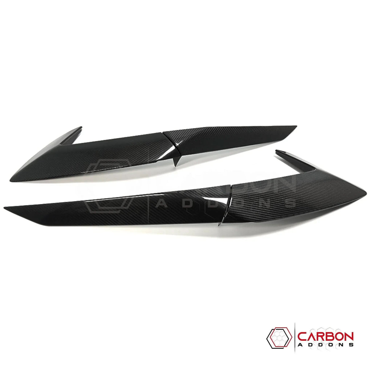 C8 Corvette Stingray Carbon Fiber Side Scoop Boomerang Trim Covers (4-Piece Set) | Exterior Upgrade (2020–2026)
