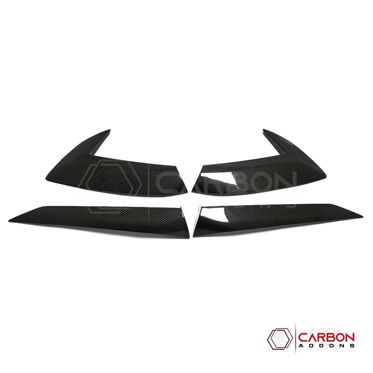 C8 Corvette Stingray Carbon Fiber Side Scoop Boomerang Trim Covers (4-Piece Set) | Exterior Upgrade (2020–2026)
