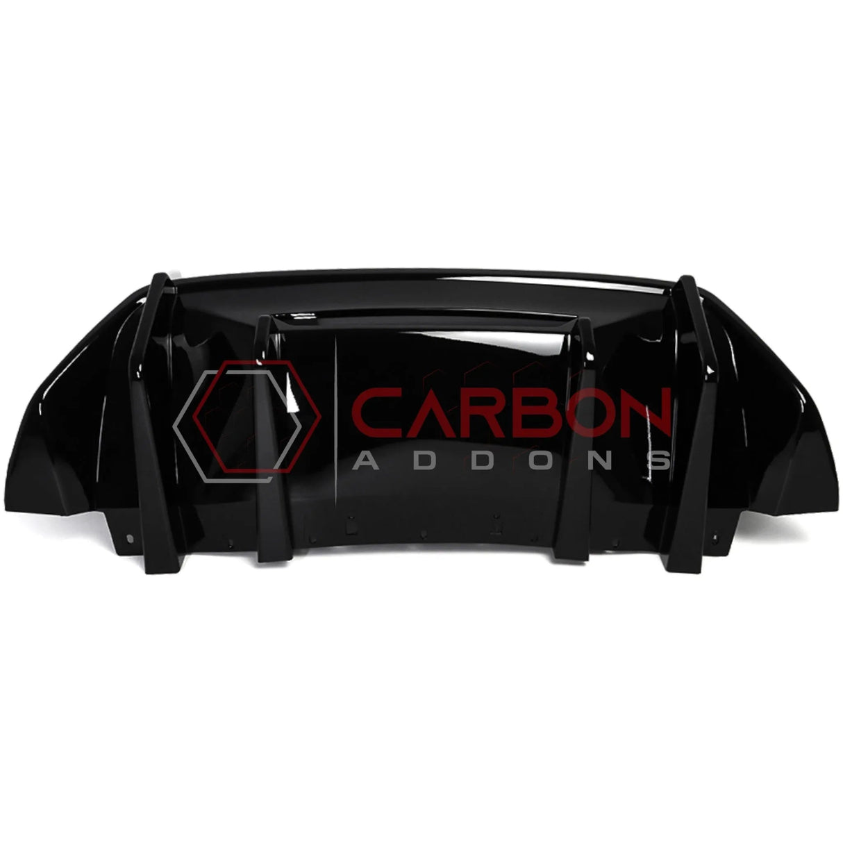 2024+ Mustang GT Ecoboost Rear Diffuser Addon with Fins | ABS