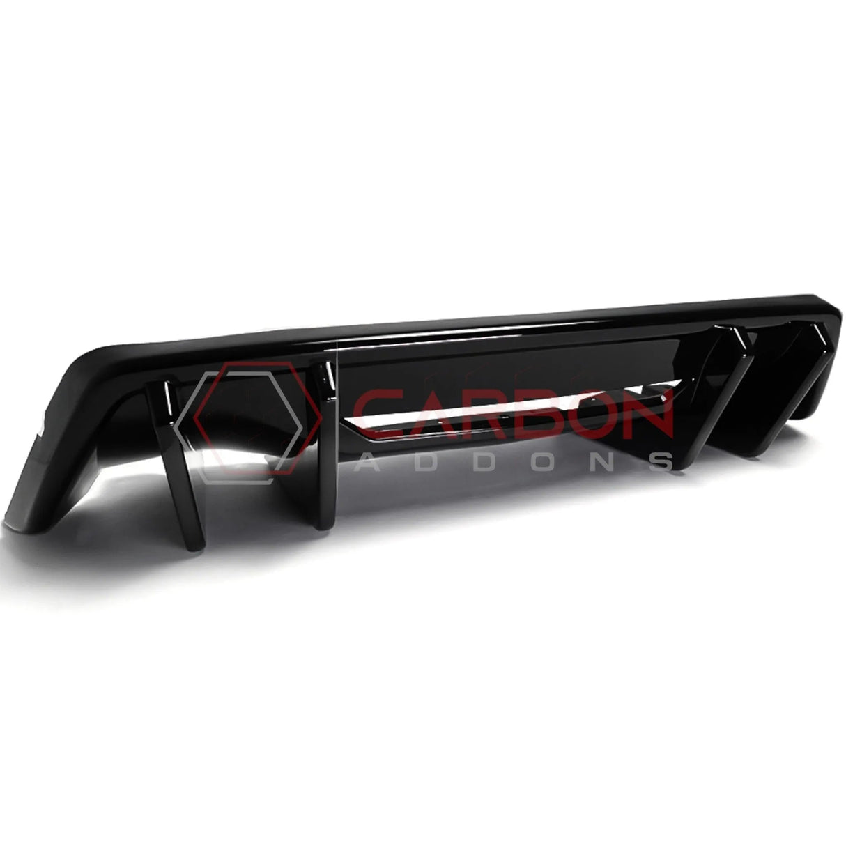2024+ Mustang GT Ecoboost Rear Diffuser Addon with Fins | ABS