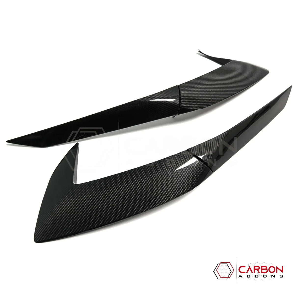 C8 Corvette Exterior Side Scoop Boomerang Trim Carbon Fiber Cover Set