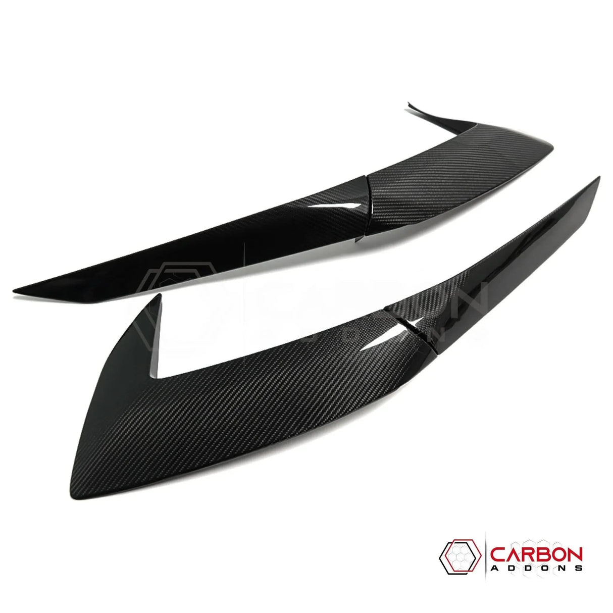 C8 Corvette Stingray Carbon Fiber Side Scoop Boomerang Trim Covers (4-Piece Set) | Exterior Upgrade (2020–2026)