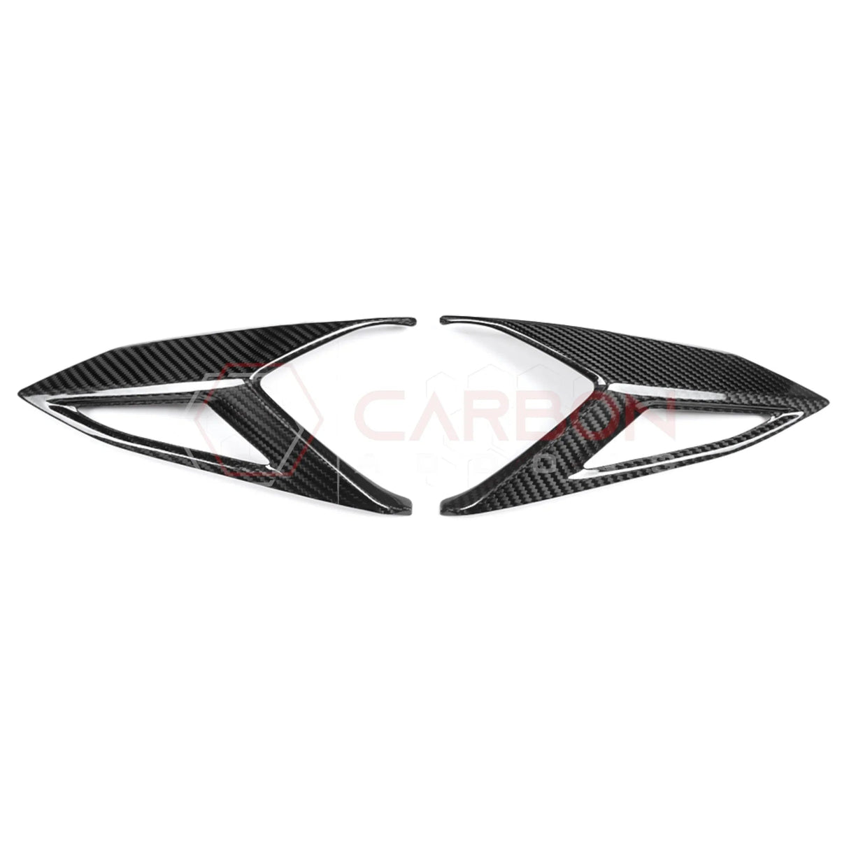 C8 Corvette Rear Taillight Side Lamp Frame Cover – Real Dry Carbon Fiber (2020–2025 Stingray, Z51, Z06, HTC & Coupe)