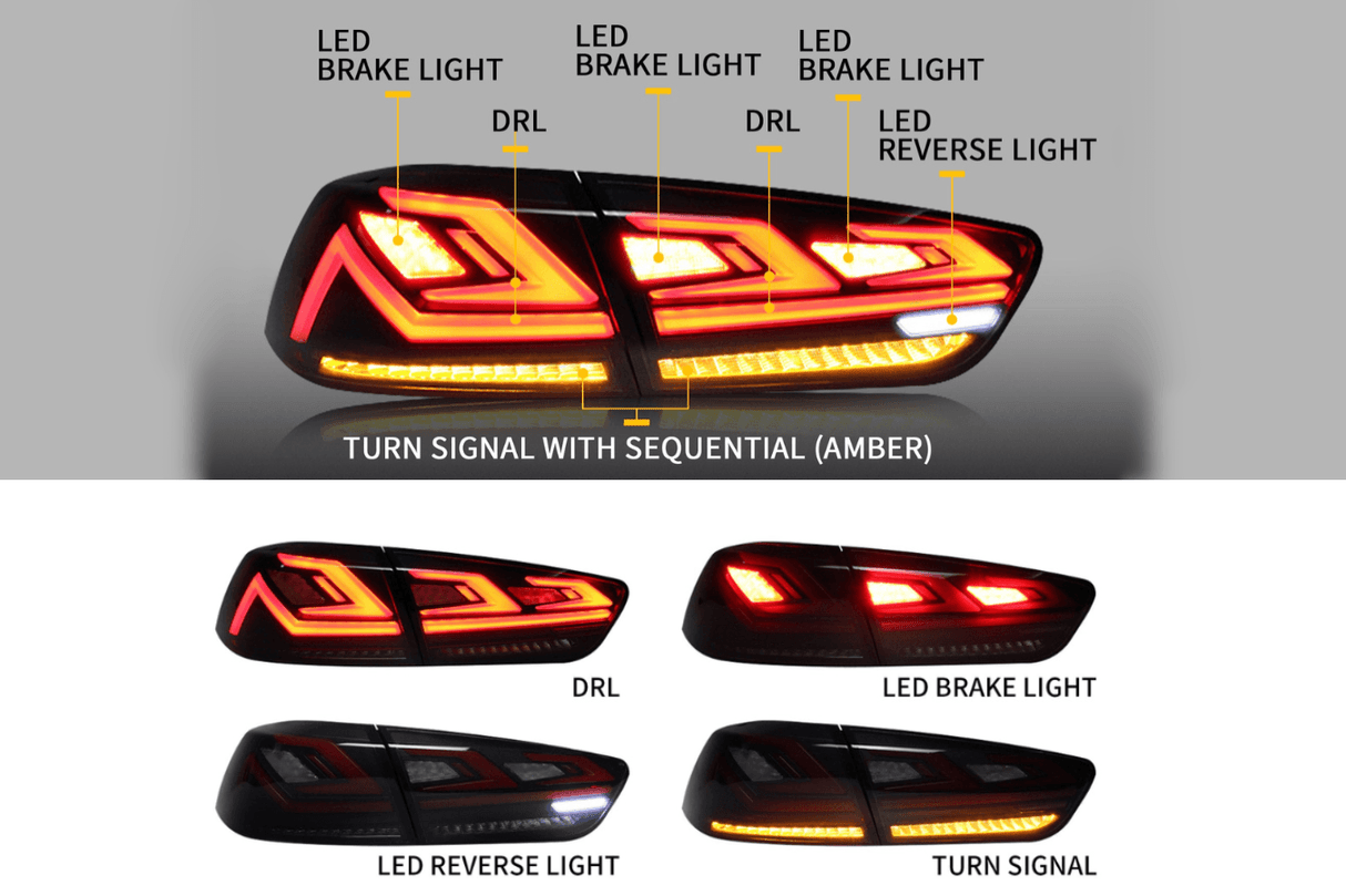 Mitsubishi Lancer & EVO X LED Tail Lights Upgrade (2008-2018) - K2 Industries