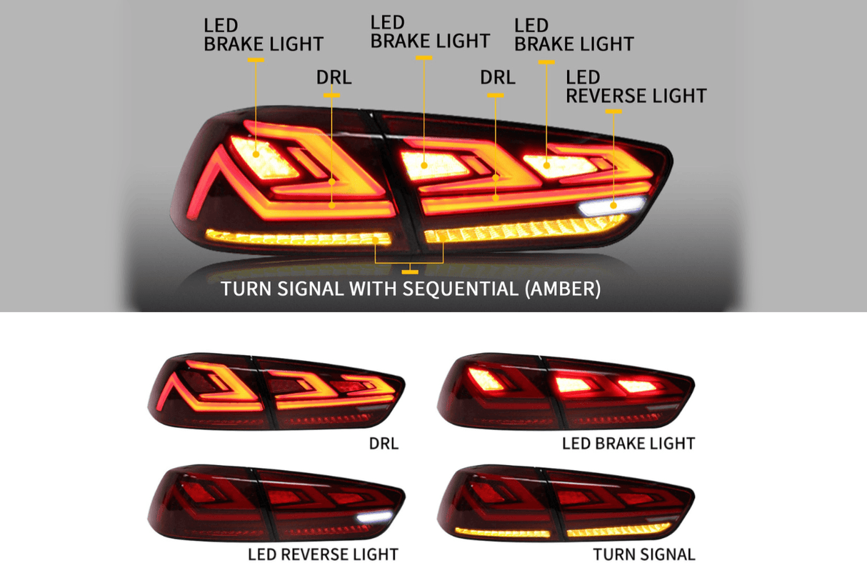 Mitsubishi Lancer & EVO X LED Tail Lights Upgrade (2008-2018) - K2 Industries