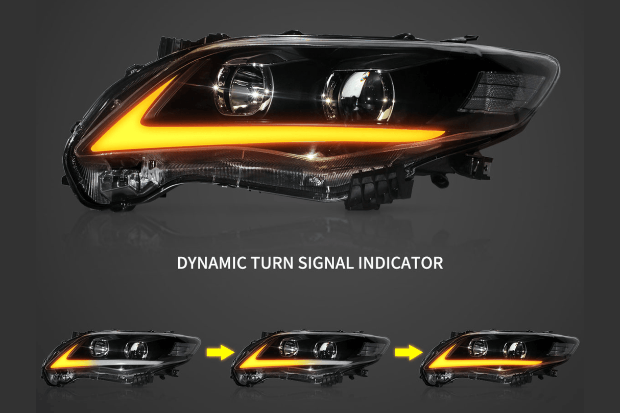Toyota Corolla 10th Gen (E140 Wide-Body) Facelift Projector Headlights Upgrade (2011-2013) - K2 Industries
