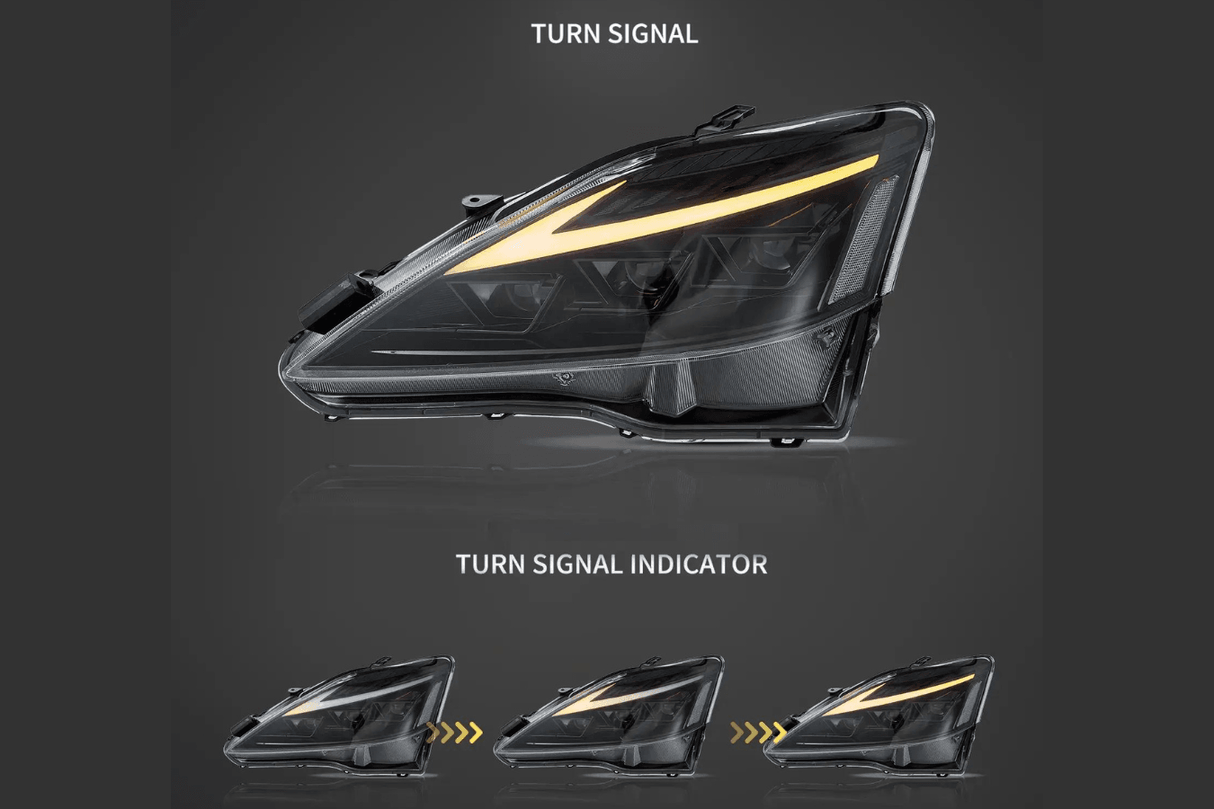 Lexus IS250/IS250C/IS350/IS220d & ISF(XE20) Smoked Matrix Projector Headlights (2006-2014) - K2 Industries