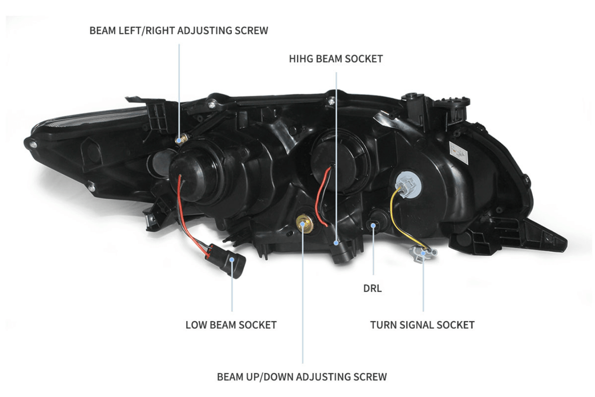 Toyota Corolla 10th Gen (E140 Wide-Body) Facelift Projector Headlights Upgrade (2011-2013) - K2 Industries