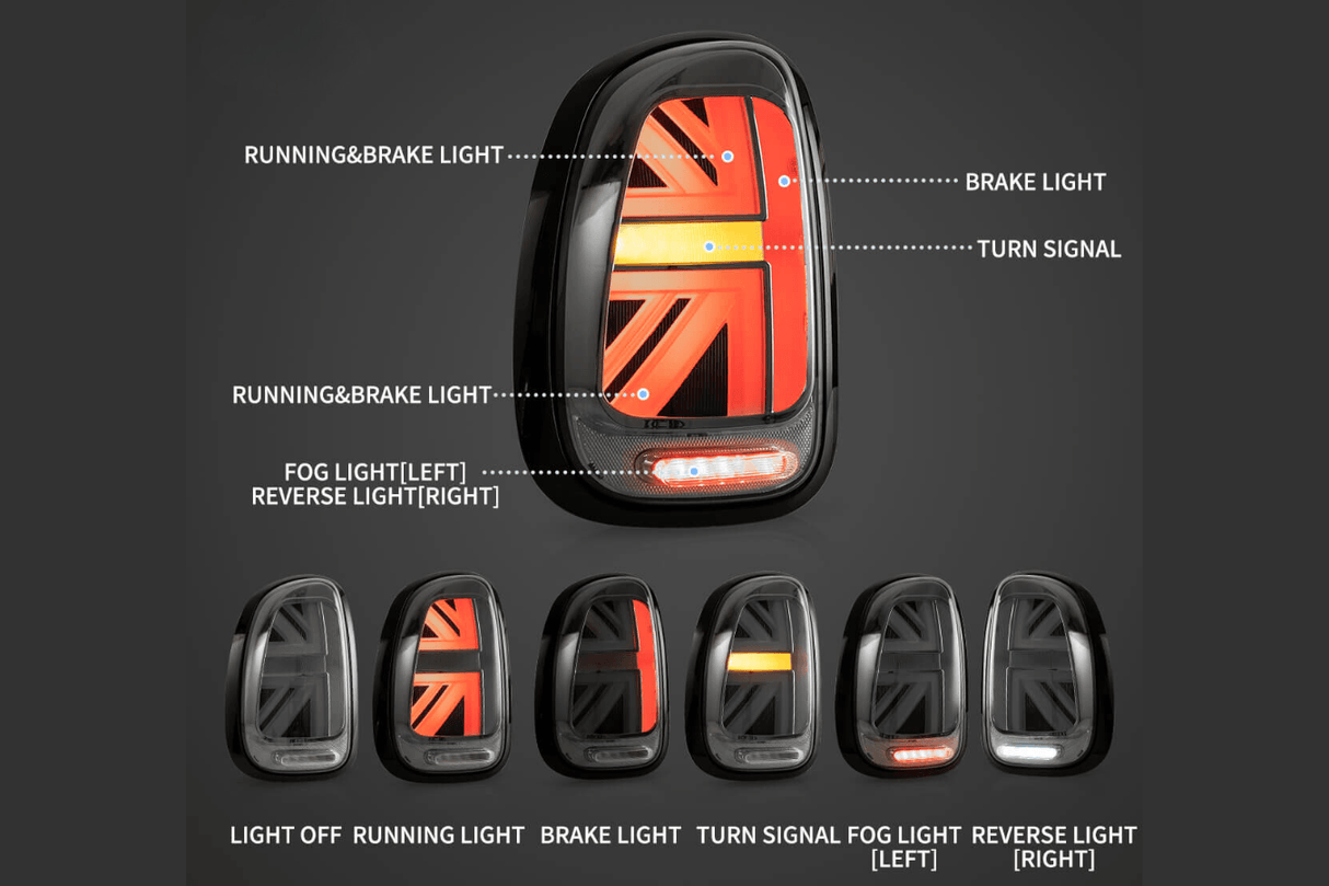 Mini Cooper Countryman R60 - Red and Smoked - LED Tail Lights Upgrade (2010-2016) - K2 Industries