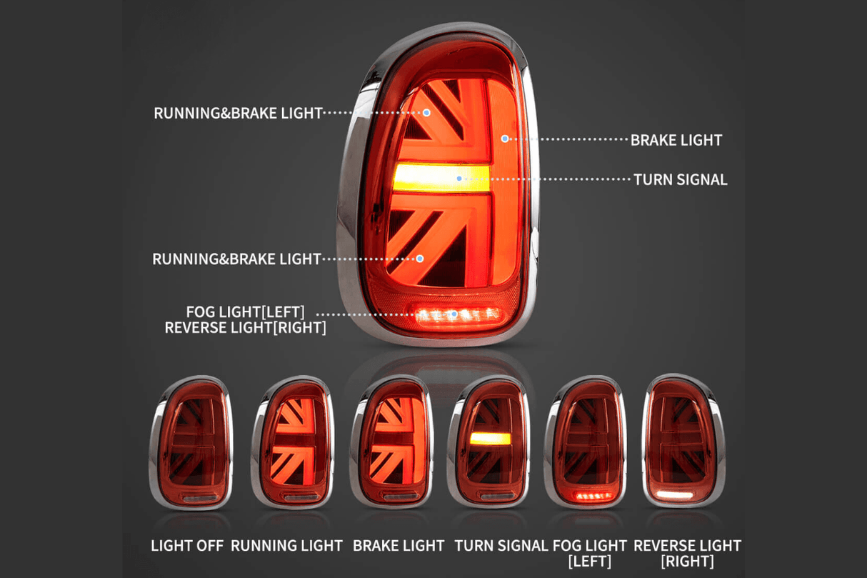 Mini Cooper Countryman R60 - Red and Smoked - LED Tail Lights Upgrade (2010-2016) - K2 Industries
