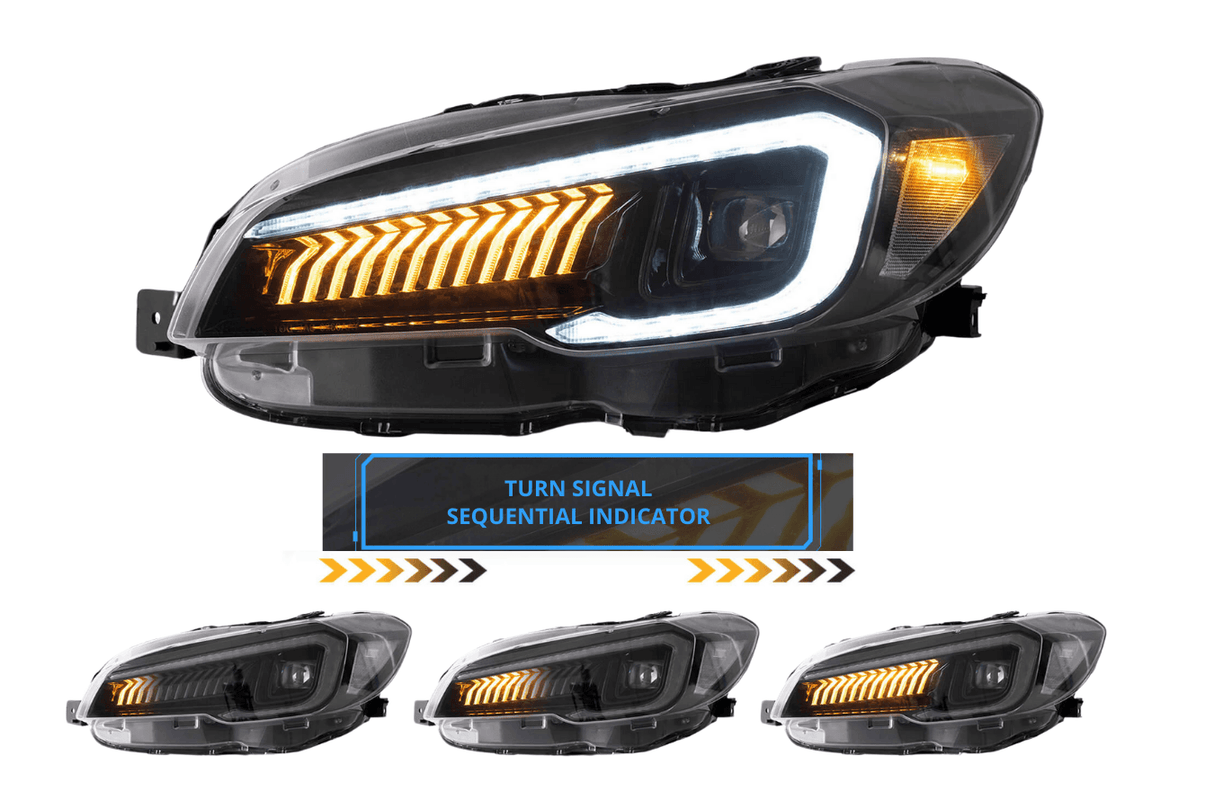 Subaru WRX & WRX STI 1st Gen (VA) Black LED Matrix Projector Headlights (2015-2021) - K2 Industries
