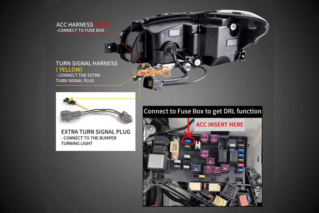 Subaru WRX & WRX STI 1st Gen (VA) Black LED Matrix Projector Headlights (2015-2021) - K2 Industries