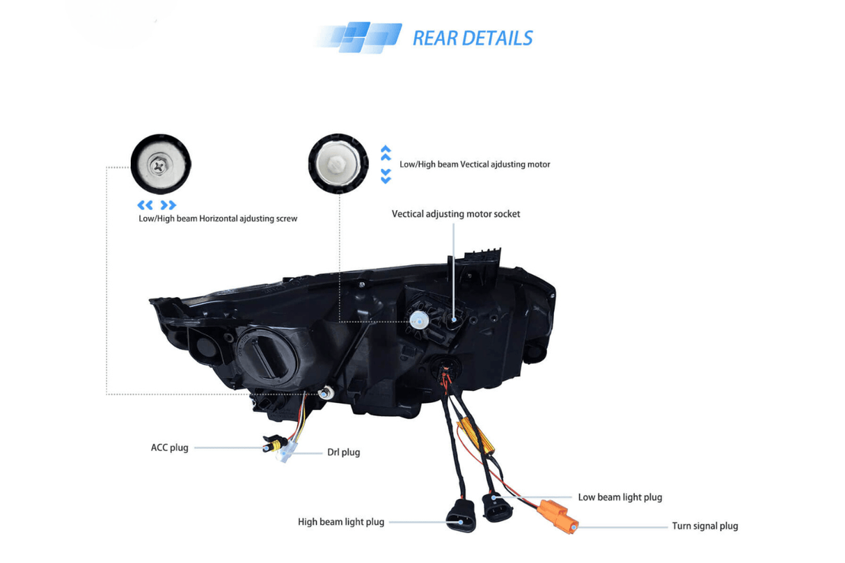 Honda Civic 10th Gen (FC/FK) Chrome LED Reflection Bowl Headlights (2016-2021) - K2 Industries