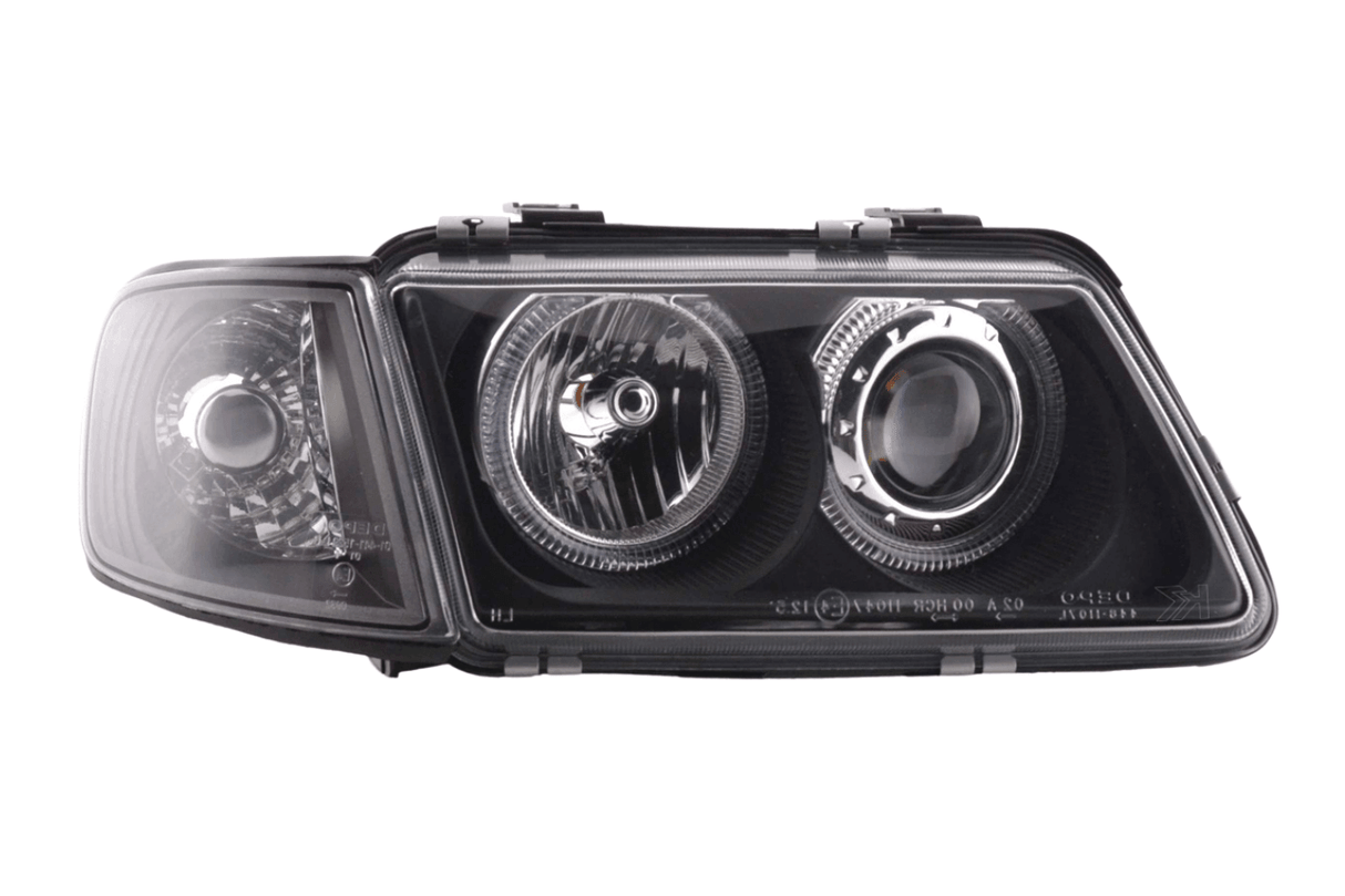 Audi A3 (8L) Black Angel Eye Headlights (1996-2000) - K2 Industries