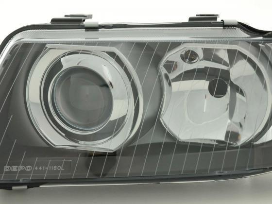 Audi A3 (8L) Black Headlight Set (2000-2003) - K2 Industries
