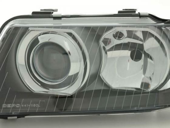 Audi A3 (8L) Black Headlight Set (2000-2003) - K2 Industries