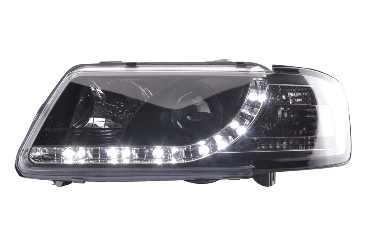 Audi A3 (8L) Black LED Headlights with Daytime Running Lights  (1996-2000) - K2 Industries