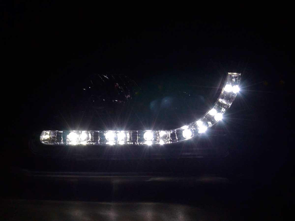 Audi A3 (8L) Black LED Headlights with Daytime Running Lights  (1996-2000) - K2 Industries