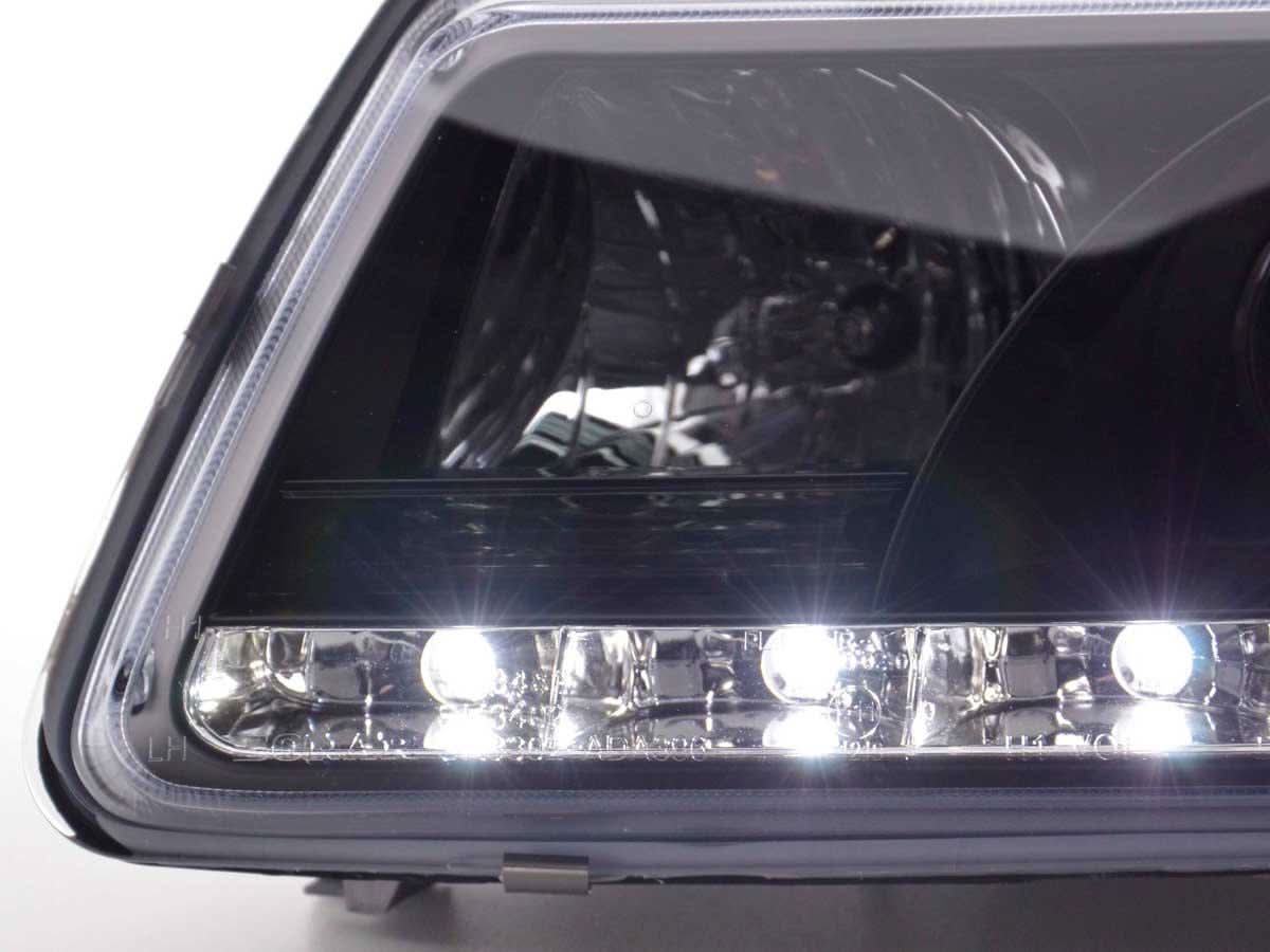 Audi A3 (8L) Black LED Headlights with Daytime Running Lights (1996-2000) - K2 Industries