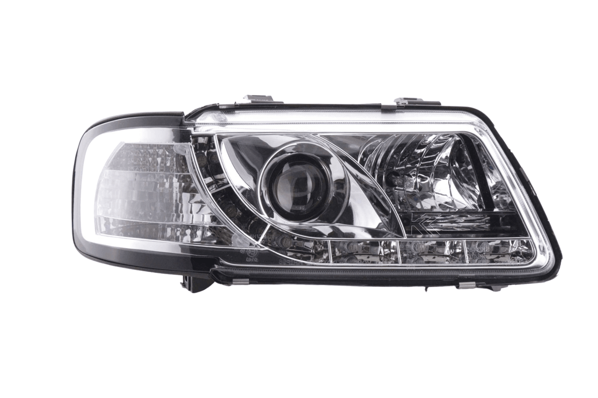 Audi A3 (8L) Chrome LED Headlights with Daytime Running Lights  (1996-2000) - K2 Industries