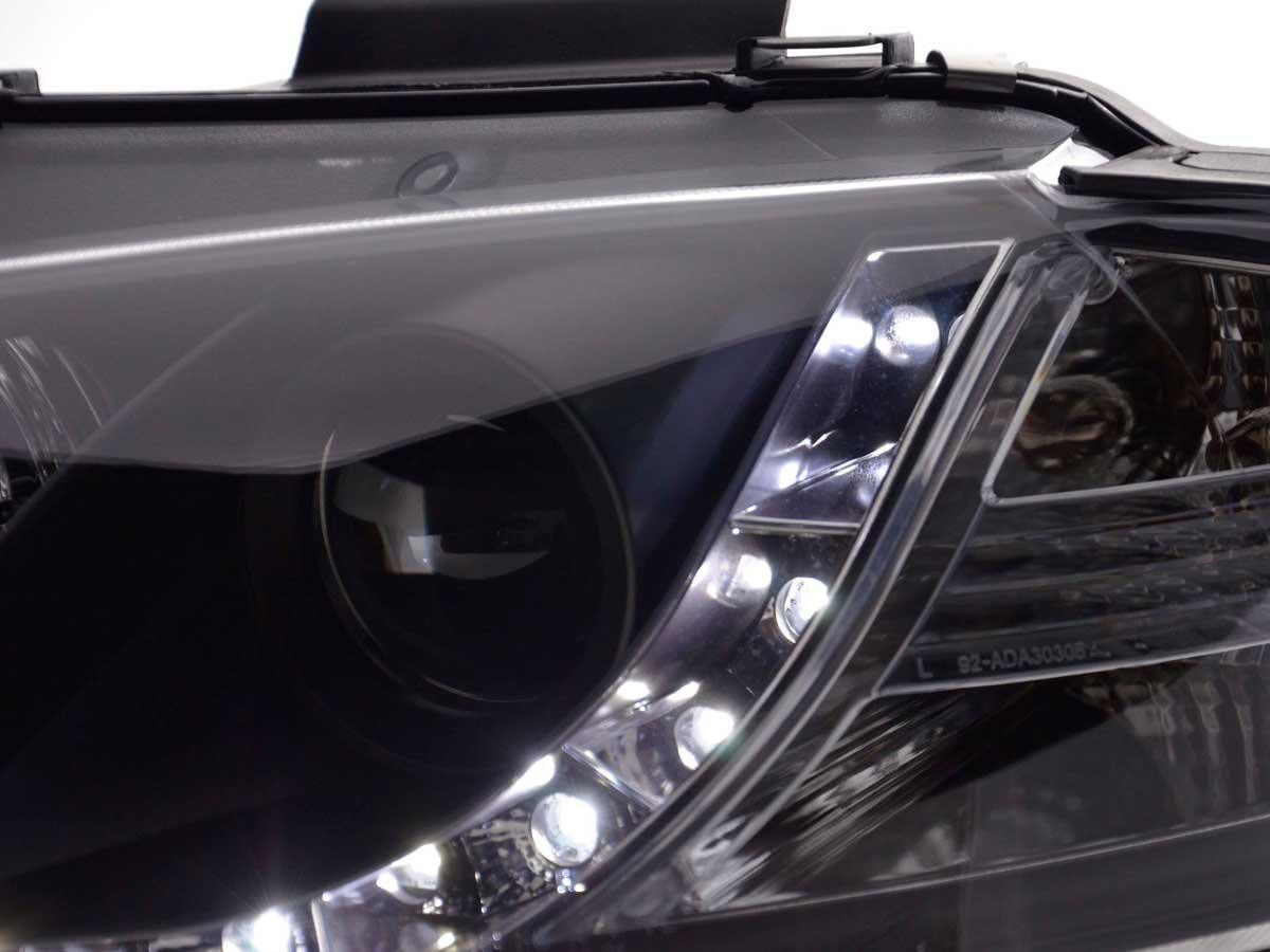 Audi A3 (8P 8PA) Black LED Headlights with Daytime Running Lights (2003-2007) - K2 Industries