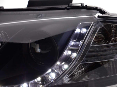 Audi A3 (8P 8PA) Black LED Headlights with Daytime Running Lights (2003-2007) - K2 Industries