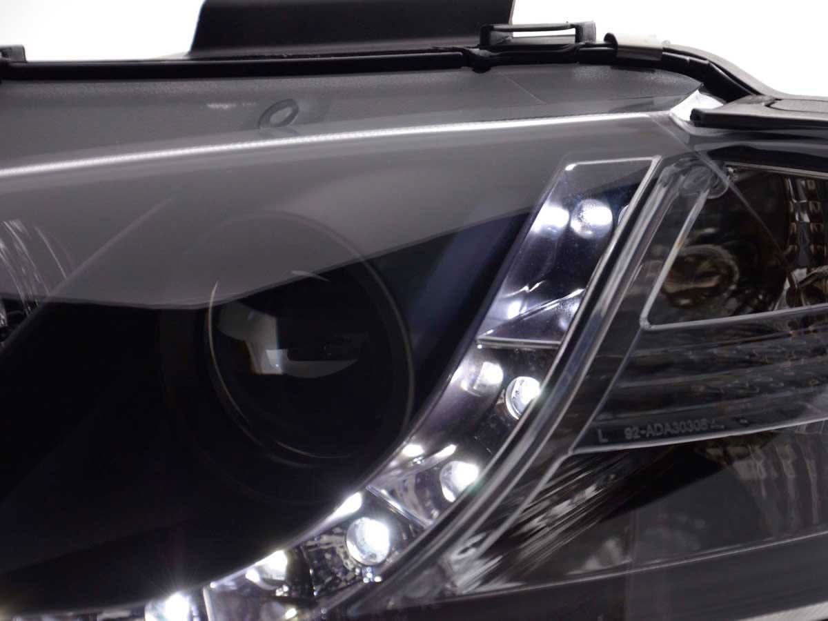 Audi A3 (8P 8PA) Black LED Headlights with Daytime Running Lights (2003-2007) - K2 Industries