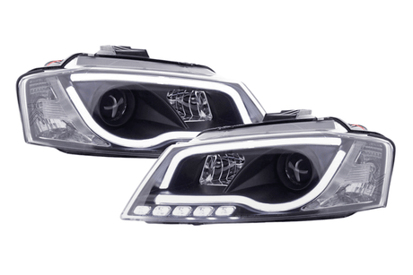 Audi A3 (8P 8PA) Black LED Headlights with Daytime Running Lights (2008-2012) - K2 Industries