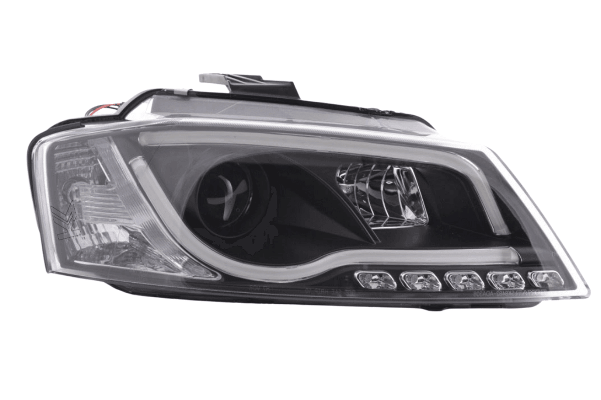 Audi A3 (8P 8PA) Black LED Headlights with Daytime Running Lights (2008-2012) - K2 Industries