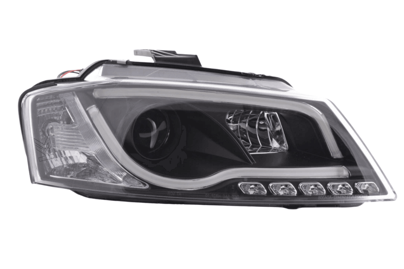 Audi A3 (8P 8PA) Black LED Headlights with Daytime Running Lights (2008-2012) - K2 Industries