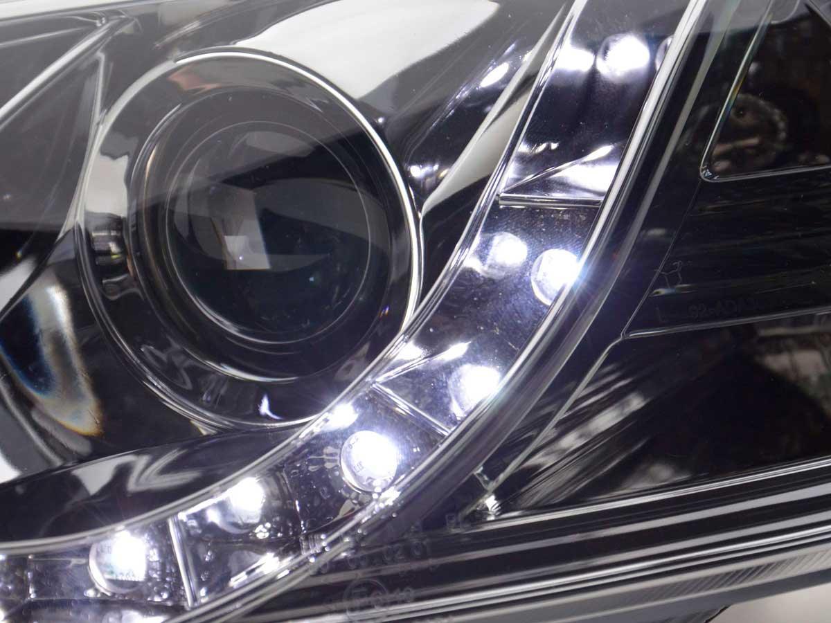 Audi A3 (8P / 8PA) Chrome LED Headlights with Daytime Running Lights (2003 - 2007) - K2 Industries