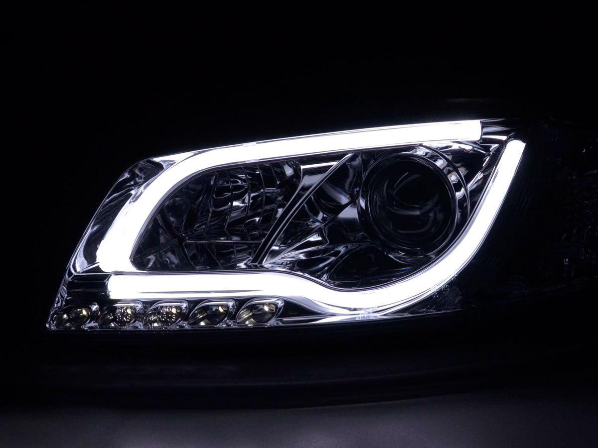 Audi A3 (8P 8PA) Chrome LED Headlights with Daytime Running Lights (2003-2008) - K2 Industries