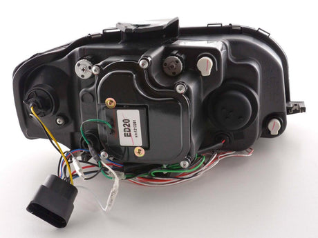 Audi A3 (8P 8PA) Chrome LED Headlights with Daytime Running Lights (2003-2008) - K2 Industries