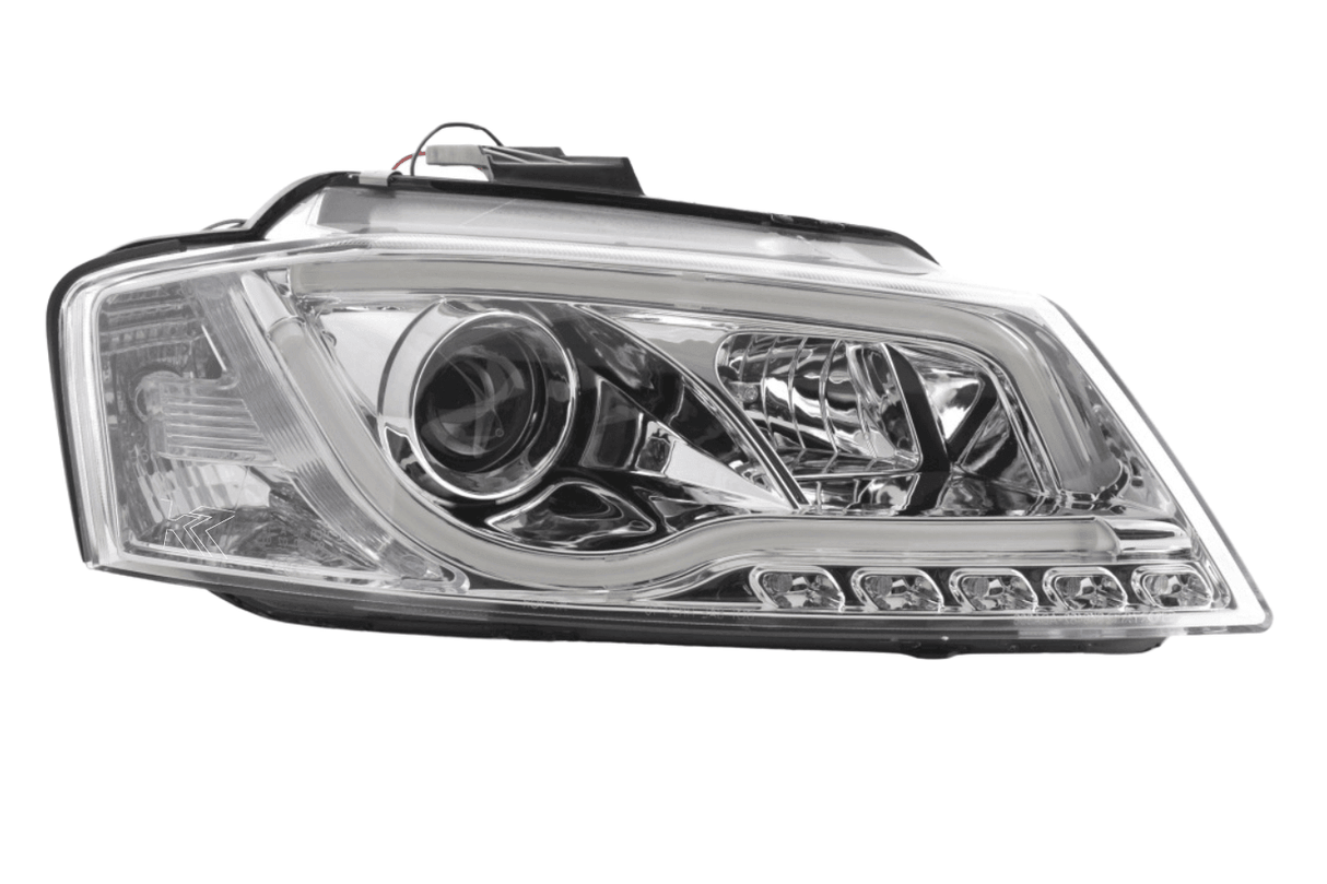 Audi A3 (8P 8PA) Chrome LED Headlights with Daytime Running Lights (2008-2012) - K2 Industries