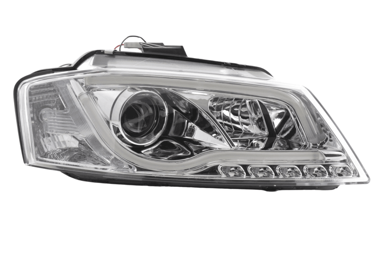 Audi A3 (8P 8PA) Chrome LED Headlights with Daytime Running Lights (2008-2012) - K2 Industries