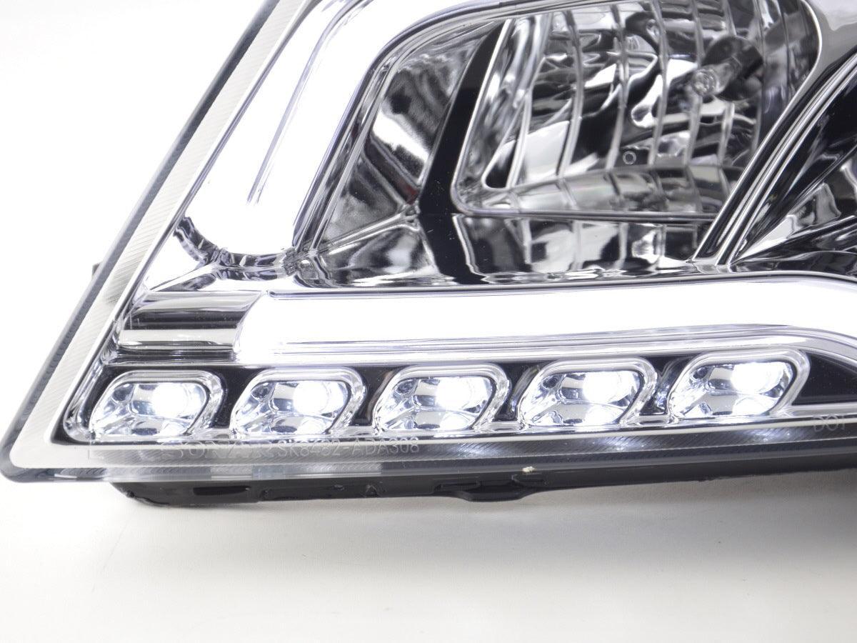 Audi A3 (8P 8PA) Chrome LED Headlights with Daytime Running Lights (2008-2012) - K2 Industries