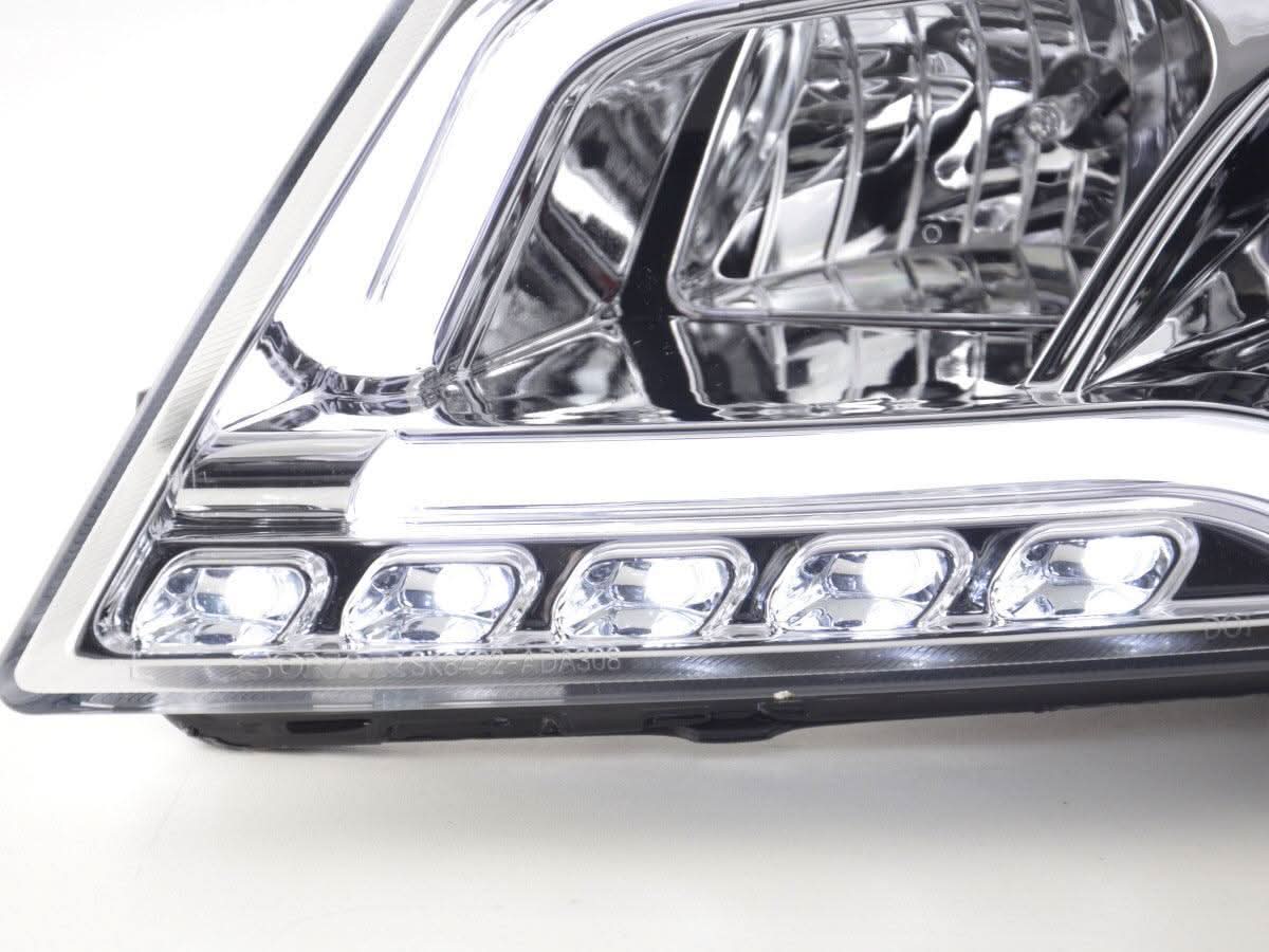 Audi A3 (8P 8PA) Chrome LED Headlights with Daytime Running Lights (2008-2012) - K2 Industries