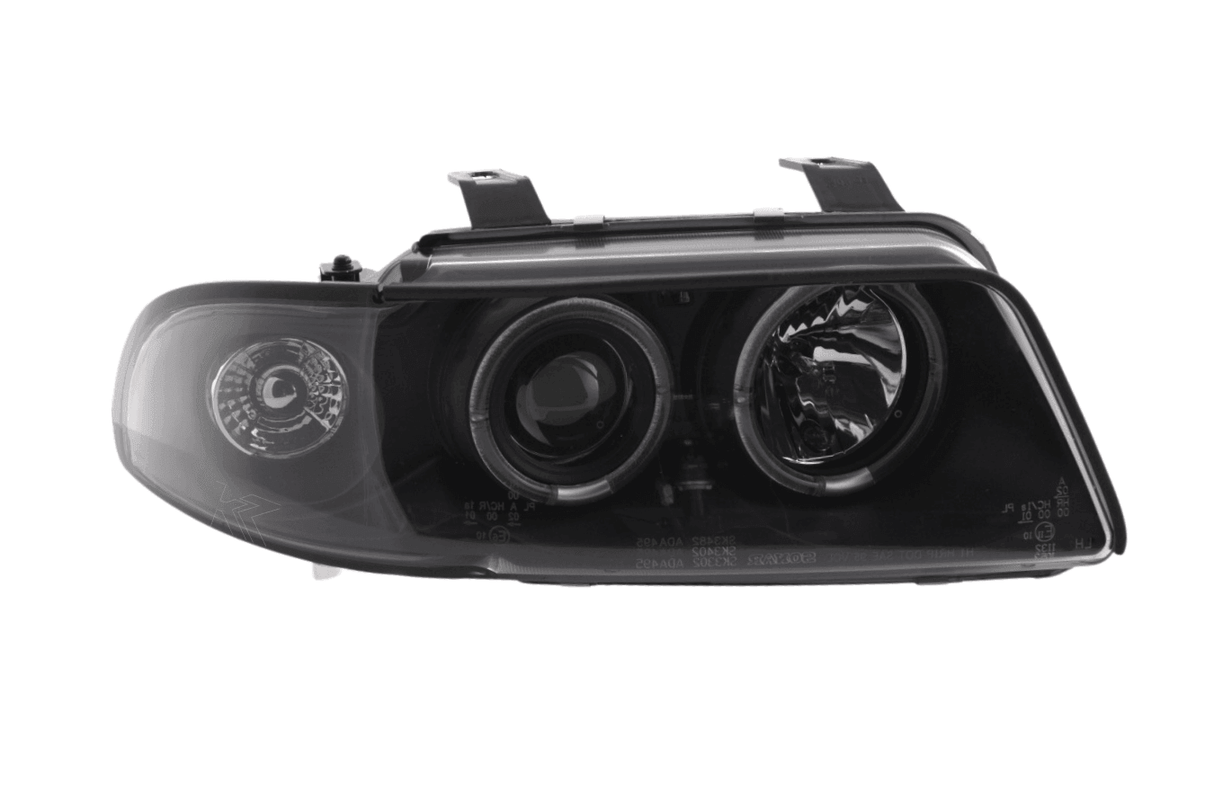 Audi A4 (B5 8D) Black Angel Eye Headlight Set (1995-1999) - K2 Industries