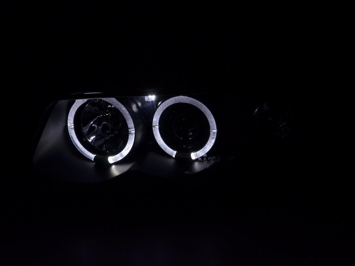 Audi A4 (B5 8D) Black Angel Eye Headlight Set (1995-1999) - K2 Industries
