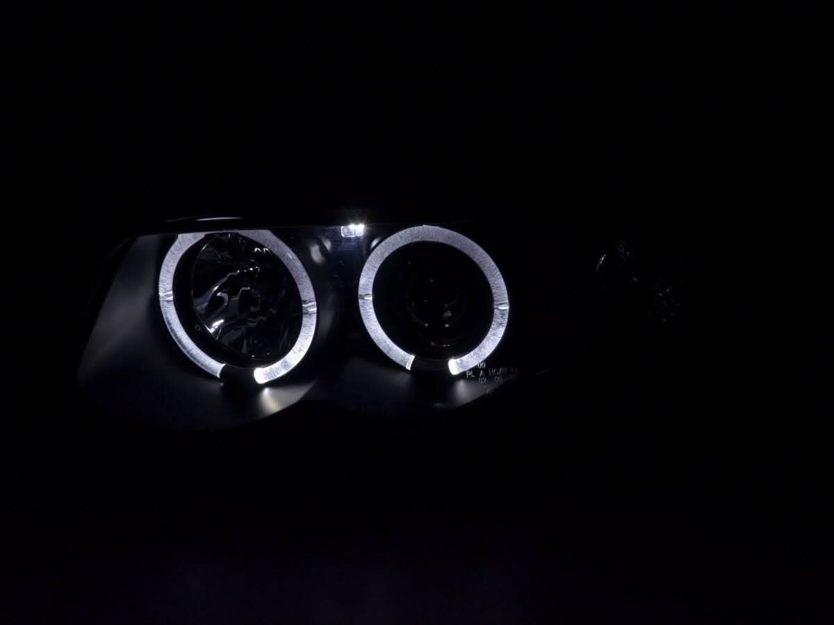 Audi A4 (B5 8D) Black Angel Eye Headlight Set (1995-1999) - K2 Industries