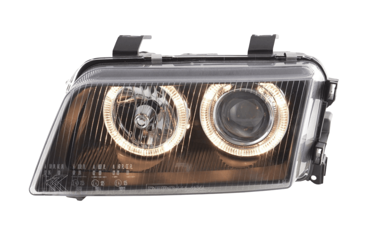 Audi A4 (B5 8D) Black Angel Eye Headlights (1995-1999) - K2 Industries