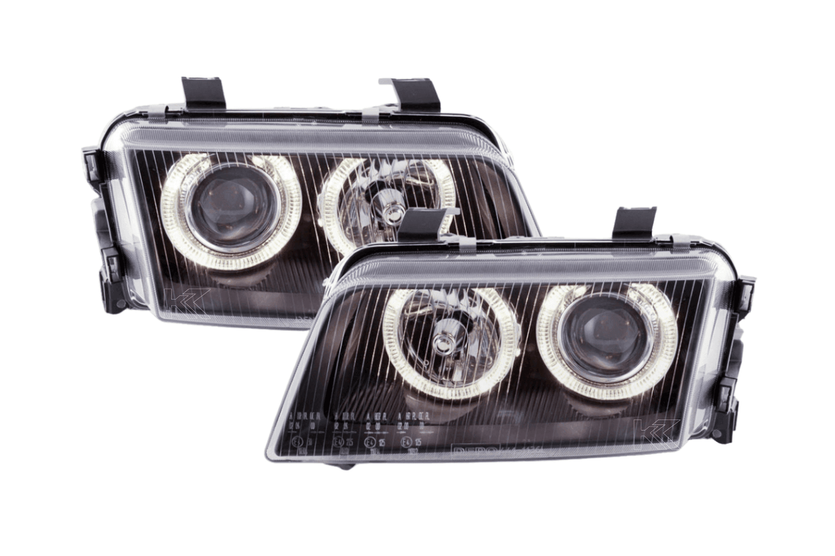 Audi A4 (B5 8D) Black Angel Eye Headlights (1995-1999) - K2 Industries