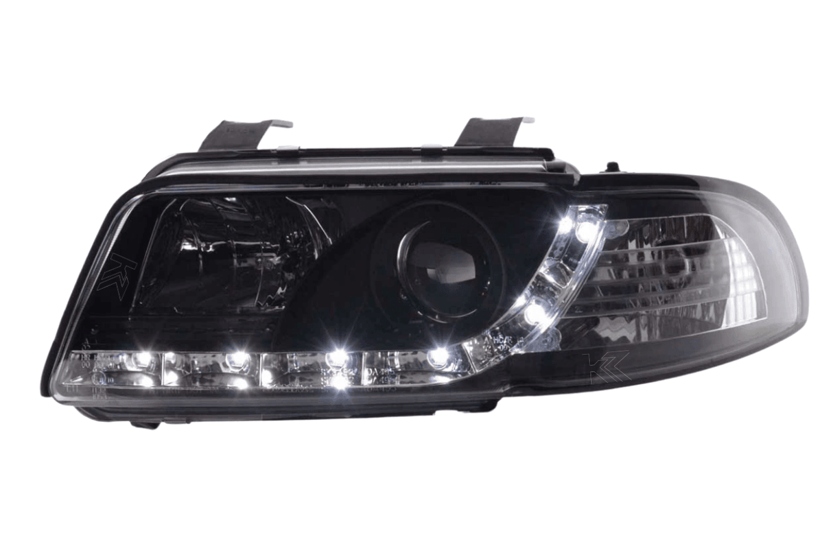 Audi A4 (B5 8D) Black LED Headlights with Daytime Running Lights (1995-1999) - K2 Industries