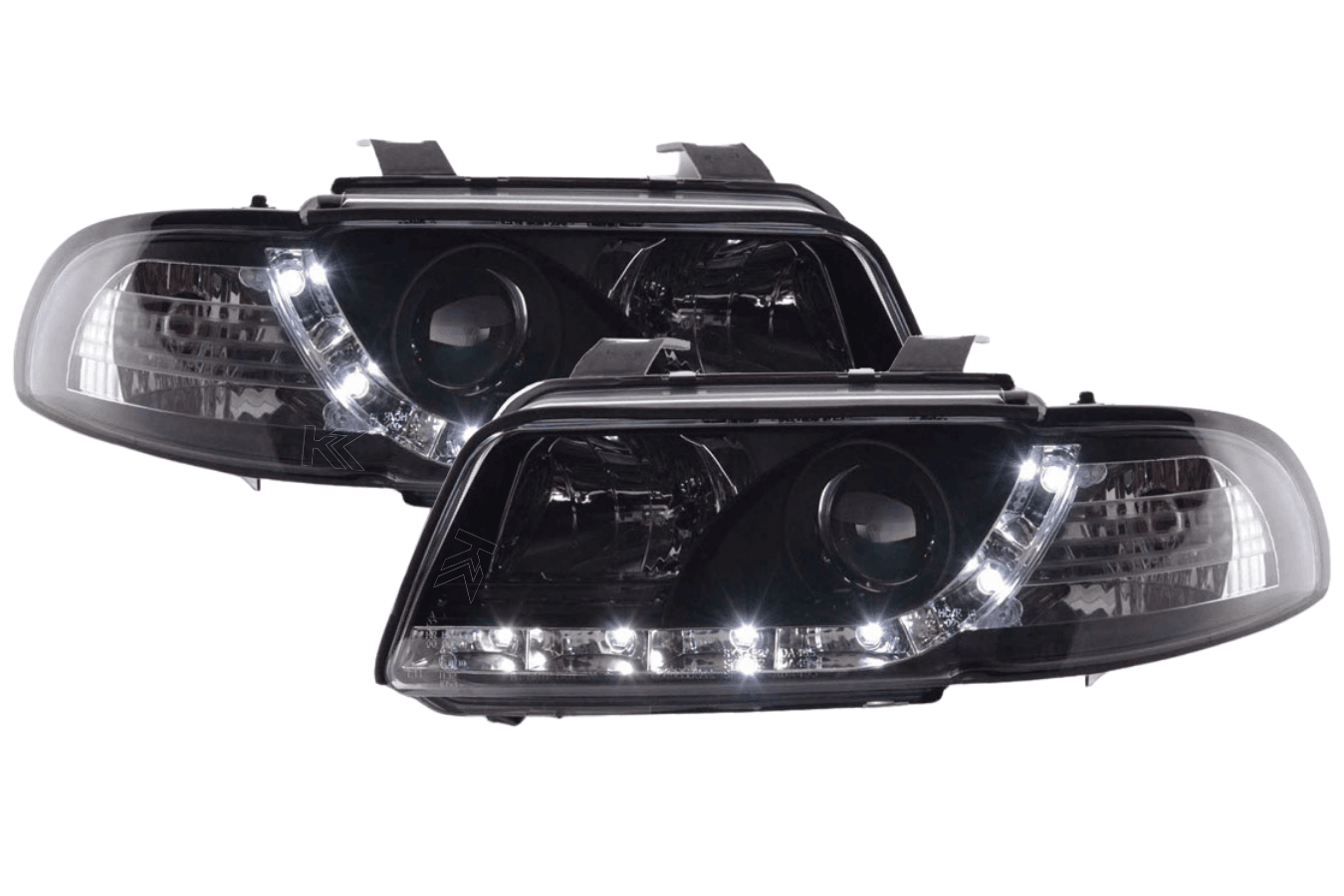 Audi A4 (B5 8D) Black LED Headlights with Daytime Running Lights (1995-1999) - K2 Industries