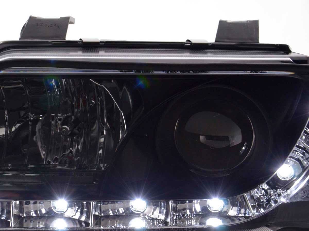 Audi A4 (B5 8D) Black LED Headlights with Daytime Running Lights (1995-1999) - K2 Industries