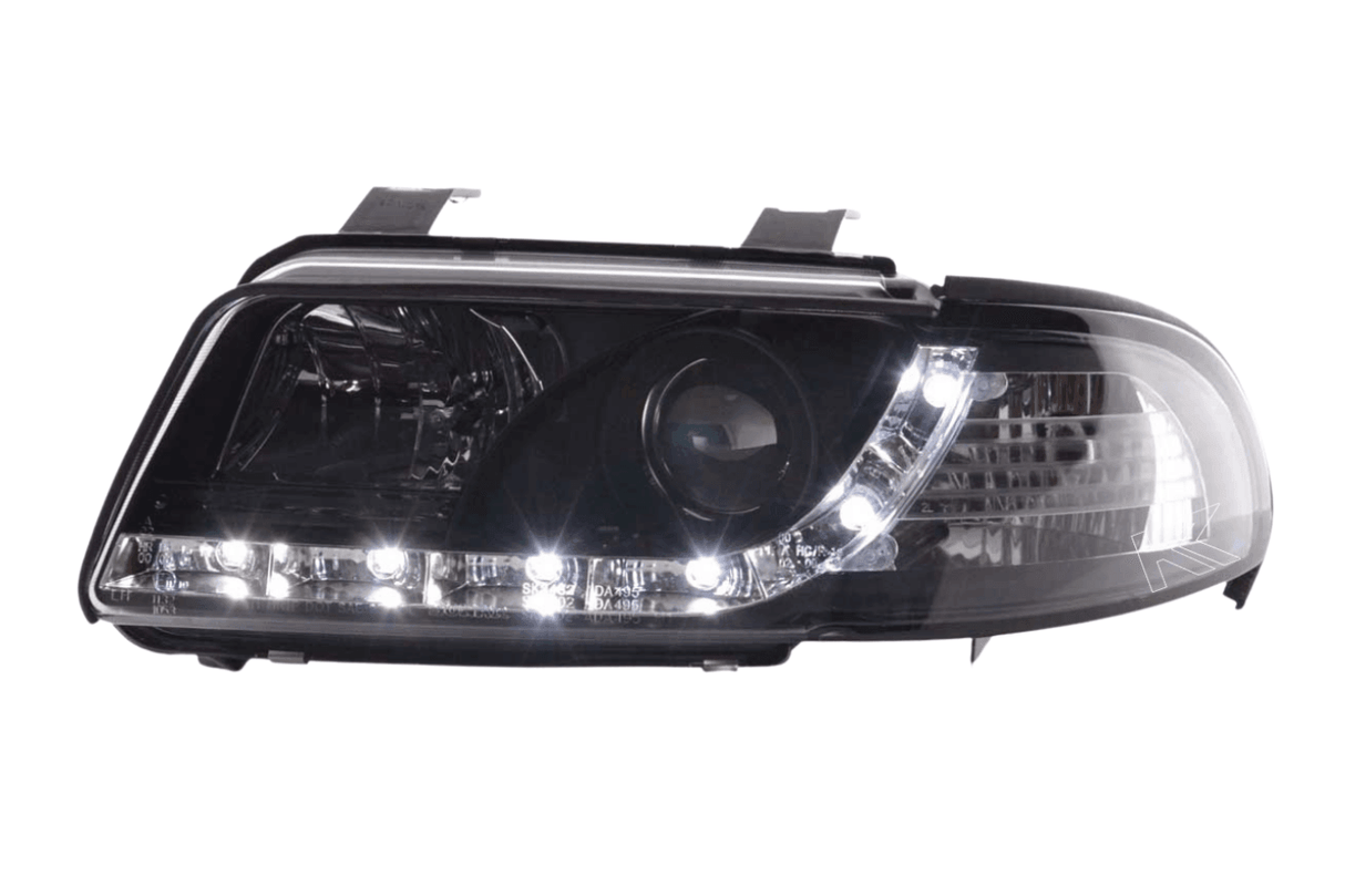Audi A4 (B5 8D) Black LED Headlights with Daytime Running Lights (1999-2001) - K2 Industries