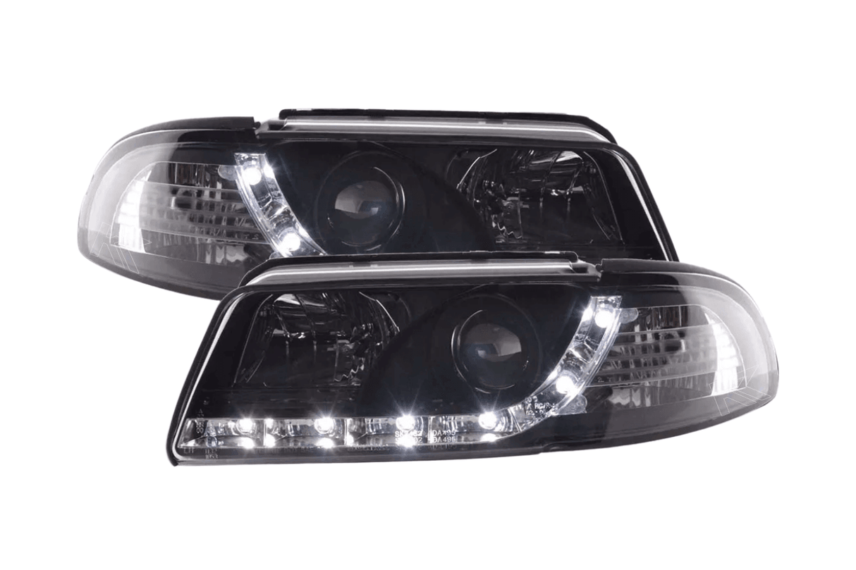 Audi A4 (B5 8D) Black LED Headlights with Daytime Running Lights (1999-2001) - K2 Industries