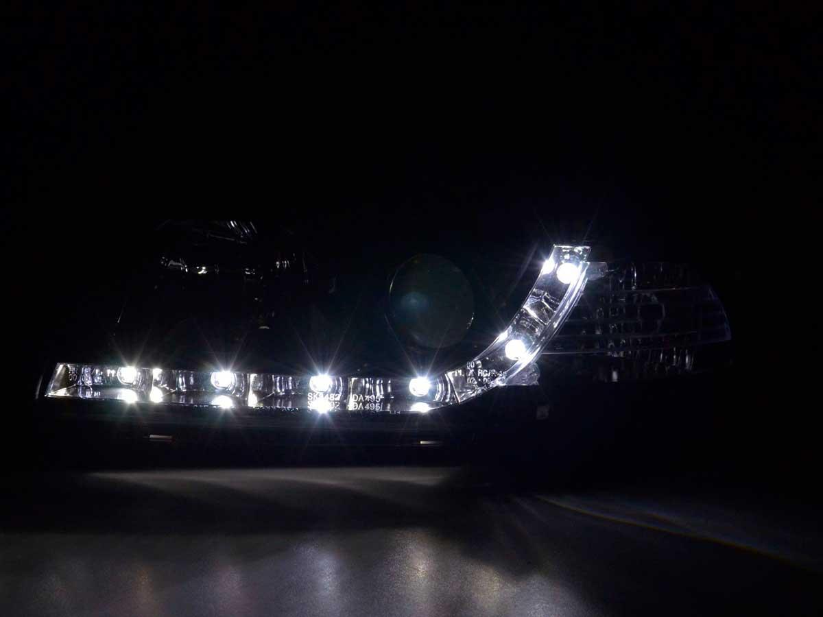 Audi A4 (B5 8D) Black LED Headlights with Daytime Running Lights (1999-2001) - K2 Industries