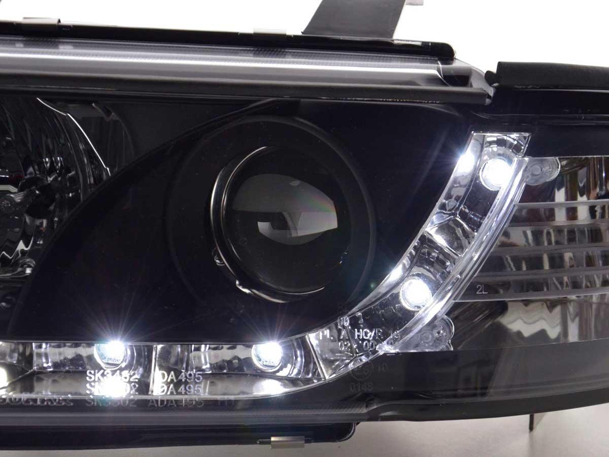 Audi A4 (B5 8D) Black LED Headlights with Daytime Running Lights (1999-2001) - K2 Industries